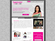 Tupperware website for she can you can campaign